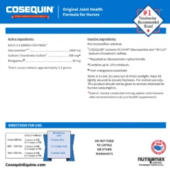 Cosequin&reg; Equine Powder -Ovatio Horse Shop 10174 Label 1