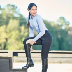Hadley Mid-Rise Breeches By SmartPak - Knee Patch -Ovatio Horse Shop 10 rifeb 25903 24691 lightwaterlilyblack print 4442