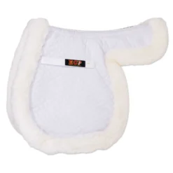 Equine Comfort Products Sheepskin Contour Pad -Ovatio Horse Shop 14495 cc white