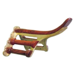 Brass And Wood Saddle Rack