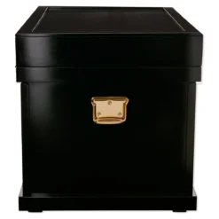 SmartPak Deluxe Wood Trunk - Custom Plate -Ovatio Horse Shop 16297 black side