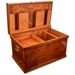 SmartPak Deluxe Wood Trunk - Custom Plate -Ovatio Horse Shop 16297 walnut 07