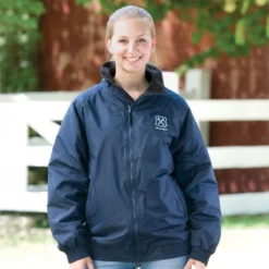 Personalized Fleece Lined Nylon Jacket -Ovatio Horse Shop 16685 navy main