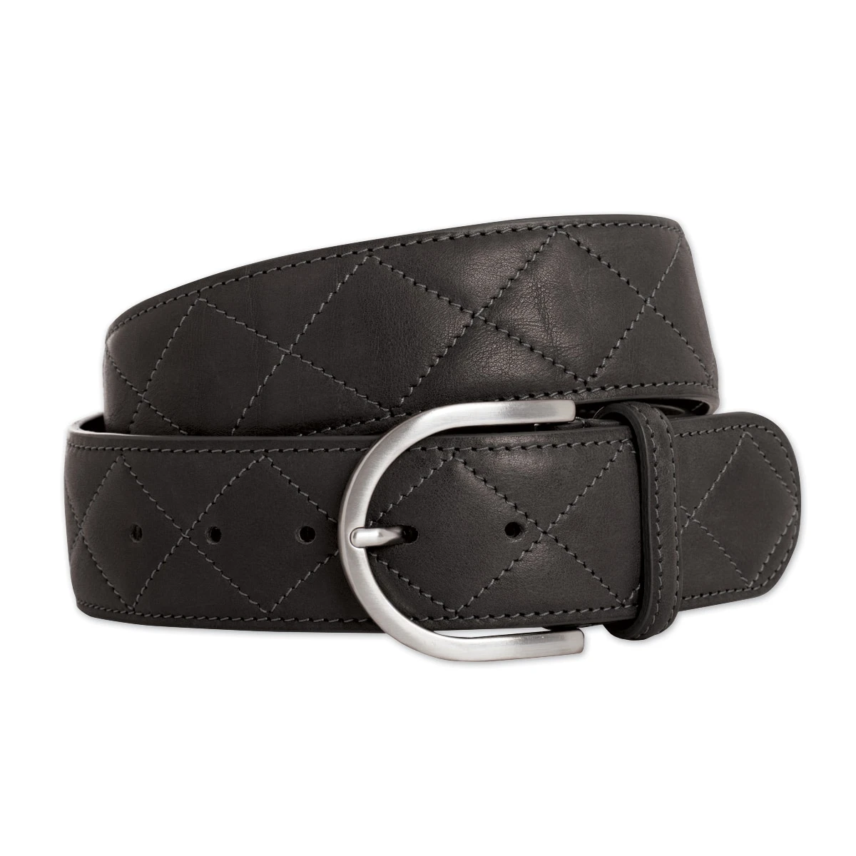 The Tailored Sportsman Quilted "C" Leather Belt 2 The Tailored Sportsman Quilted "C" Leather Belt - Image 2