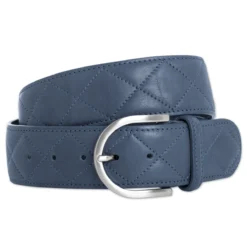 The Tailored Sportsman Quilted "C" Leather Belt - Clearance!