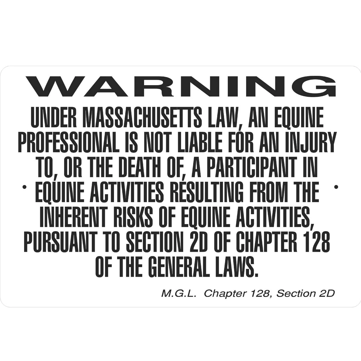 Equine Liability Signs 1 Equine Liability Signs