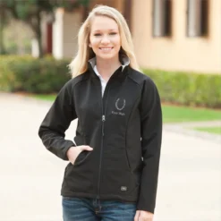 Women's Ultima Soft Shell Jacket -Ovatio Horse Shop 19403 black emb