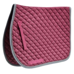 SmartPak Deluxe Medium Diamond AP Saddle Pad -Ovatio Horse Shop 19502 merlot charcoal 8974