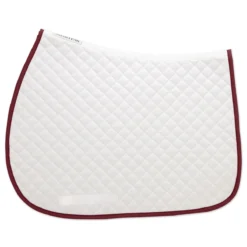 SmartPak Classic Lite White AP Saddle Pad -Ovatio Horse Shop 19504 merlot