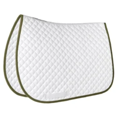 SmartPak Classic Lite White AP Saddle Pad -Ovatio Horse Shop 19504 whiteoakmoss 5924