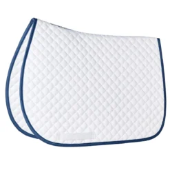 SmartPak Classic Lite White AP Saddle Pad -Ovatio Horse Shop 19504 whiteridgeblue 5843