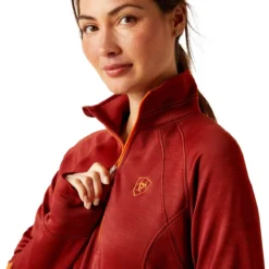 Ariat&reg; Tek Team 1/2 Zip -Ovatio Horse Shop 21484 firedbrick 4