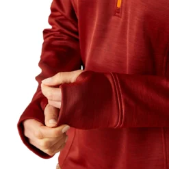 Ariat&reg; Tek Team 1/2 Zip -Ovatio Horse Shop 21484 firedbrick 5