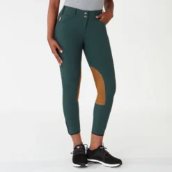 The Tailored Sportsman Vintage Tan Patch Low Rise Breech -Ovatio Horse Shop 22634 forestgreentanpatch bom 0437