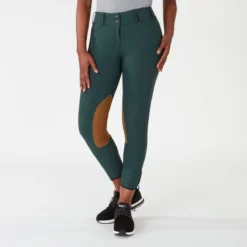The Tailored Sportsman Vintage Tan Patch Low Rise Breech -Ovatio Horse Shop 22634 forestgreentanpatch bom 0469