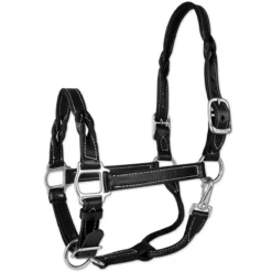 SmartPak Twisted Leather Halter -Ovatio Horse Shop 23077 black 1