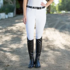 Hadley Mid-Rise Breeches By SmartPak - Full Seat -Ovatio Horse Shop 24690 white model
