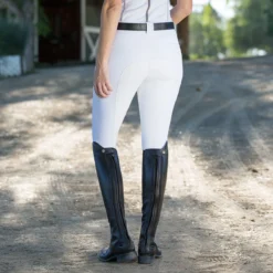 Hadley Mid-Rise Breeches By SmartPak - Full Seat -Ovatio Horse Shop 24690 white model back