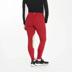 Hadley Mid-Rise Breeches By SmartPak - Knee Patch -Ovatio Horse Shop 24691 passionred 4