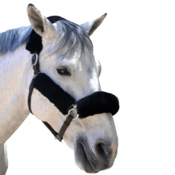 Equine Comfort Sheepskin Halter Fleece Set- 4 Piece -Ovatio Horse Shop 24717 black