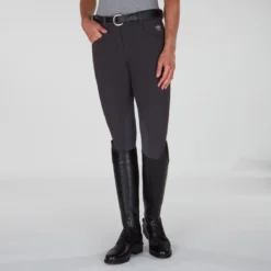 Piper Winter Softshell Breeches By SmartPak - Knee Patch -Ovatio Horse Shop 24847 charcoal bom 0206