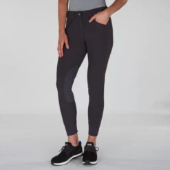 Piper Winter Softshell Breeches By SmartPak - Knee Patch - Clearance! -Ovatio Horse Shop 24847 charcoal bom 0229