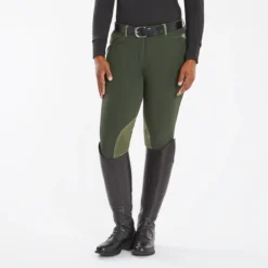 Piper Winter Softshell Breeches By SmartPak - Knee Patch -Ovatio Horse Shop 24847 darkolive 1