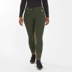 Piper Winter Softshell Breeches By SmartPak - Knee Patch -Ovatio Horse Shop 24847 darkolive 3