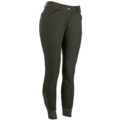 Piper Winter Softshell Breeches By SmartPak - Knee Patch - Clearance! -Ovatio Horse Shop 24847 darkolive right