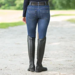 Goode Rider Equestrian Jean Knee Patch Breech -Ovatio Horse Shop 24857 navy 24848 vintagewash 3