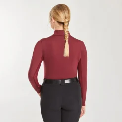 Hadley SunShield Long Sleeve 1/4 Zip By SmartPak -Ovatio Horse Shop 25903 merlot 23465