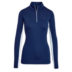 Hadley SunShield Long Sleeve 1/4 Zip By SmartPak -Ovatio Horse Shop 25903 navywhitea 1