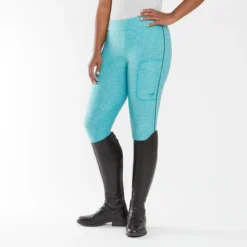 Piper Tights By SmartPak - Knee Patch -Ovatio Horse Shop 26007 darkeucalyptus 1