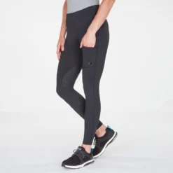 Piper Tights By SmartPak - Knee Patch -Ovatio Horse Shop 26007 solidblack bom 0060