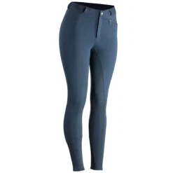 Horze Active Silicone Grip Full Seat Breeches -Ovatio Horse Shop 26195 peacoatblue front