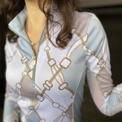 Arista Long Sleeve 1/4 Zip Sun Shirt -Ovatio Horse Shop 26380 argylecitadeltruffle 5