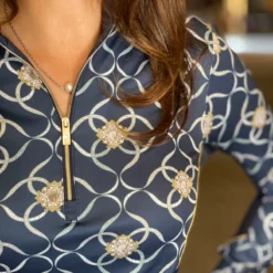 Arista Long Sleeve 1/4 Zip Sun Shirt -Ovatio Horse Shop 26380 luxenavy 4