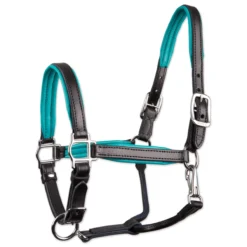 SmartPak Soft Padded Leather Pony/Mini Halter -Ovatio Horse Shop 26436 blackteal