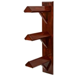 Triple Wood Wall Mount Saddle Stand