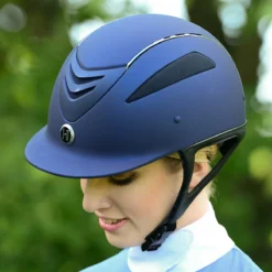 One K Defender Chrome Stripe Helmet -Ovatio Horse Shop 27331 navymatte l2
