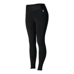Horze Active Grip Winter Knee Patch Tight -Ovatio Horse Shop 27556 black front