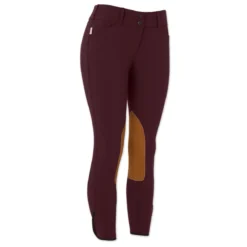The Tailored Sportsman Vintage Tan Patch Mid Rise Breech -Ovatio Horse Shop 29564 boysenberry frontright