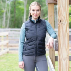 Piper Down Vest By SmartPak -Ovatio Horse Shop 30464 black 25903 dustyteal onmodel 1