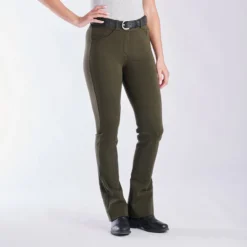 Piper Knit Mid-Rise Boot Cut Breeches By SmartPak - Knee Patch 32 Piper Knit Mid-Rise Boot Cut Breeches By SmartPak - Knee Patch -Ovatio Horse Shop 31466 dark olive 3339