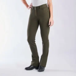Piper Knit Mid-Rise Boot Cut Breeches By SmartPak - Knee Patch 34 Piper Knit Mid-Rise Boot Cut Breeches By SmartPak - Knee Patch -Ovatio Horse Shop 31466 dark olive 3349