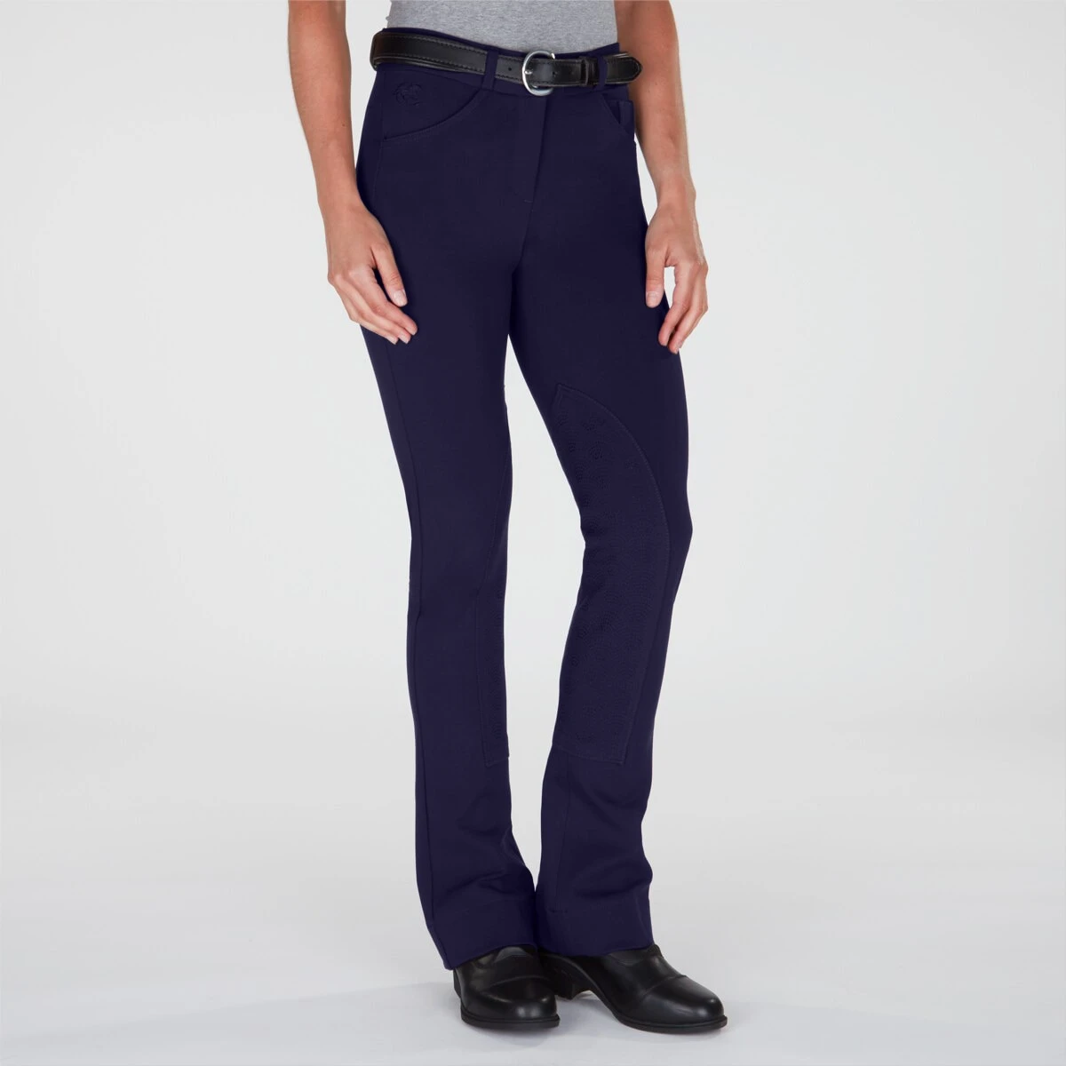 Piper Knit Mid-Rise Boot Cut Breeches By SmartPak - Knee Patch 1 Piper Knit Mid-Rise Boot Cut Breeches By SmartPak - Knee Patch