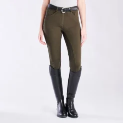 Piper Knit Mid-Rise Breeches By SmartPak - Full Seat 37 Piper Knit Mid-Rise Breeches By SmartPak - Full Seat -Ovatio Horse Shop 31469 dark olive bom1478