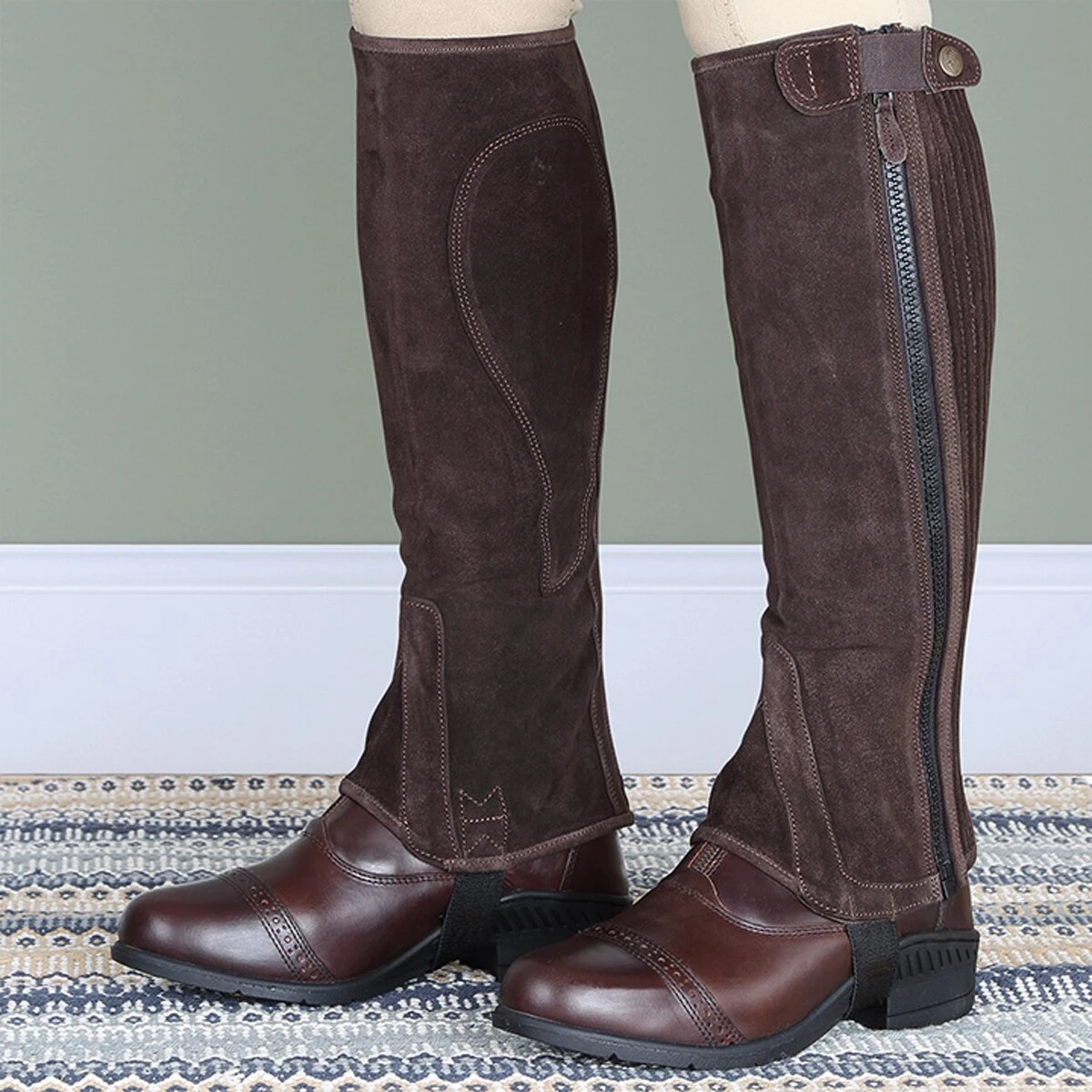 Moretta Child's Suede Half Chaps 2 Moretta Child's Suede Half Chaps - Image 2