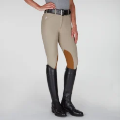 The Tailored Sportsman Mid-Rise Hunter/Jumper Boot Sock Breech -Ovatio Horse Shop 31870 tan 1