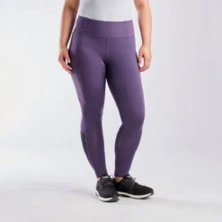 Kerrits Thermo Tech Full Leg Tight - Knee Patch - Clearance! -Ovatio Horse Shop 32431 blackberry black 6288